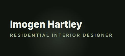 Imogen Hartley — Residential Interior Designer