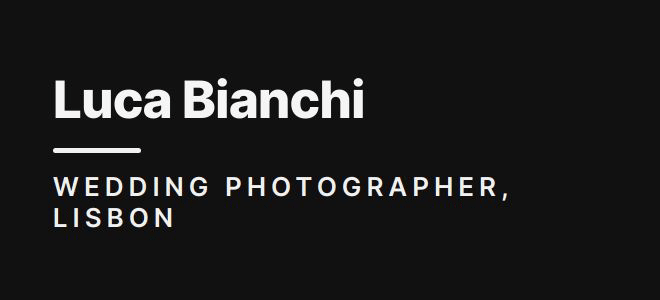 Luca Bianchi — Wedding Photographer, Lisbon